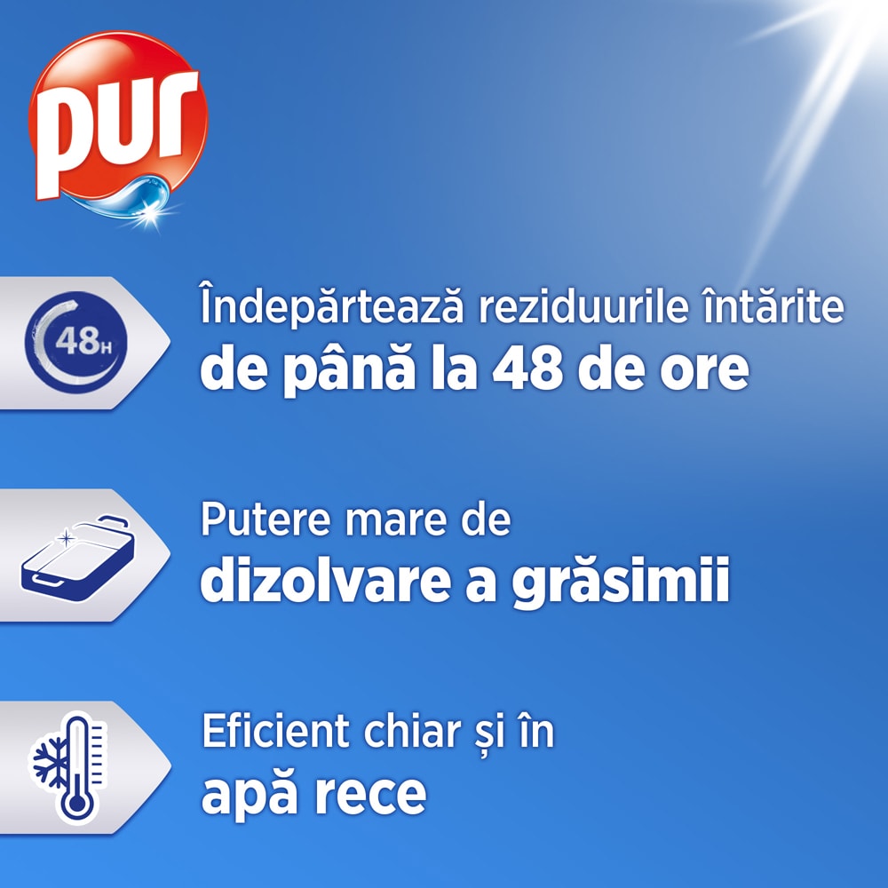 Detergent de vase PUR Power 5+ Lemon, 750ml