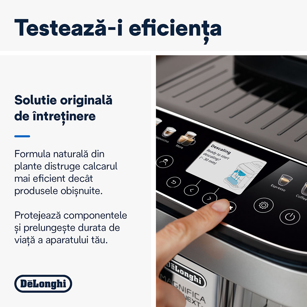 Decalcifiant pentru espressor DELONGHI ECODECALK2, 2 x 100ml