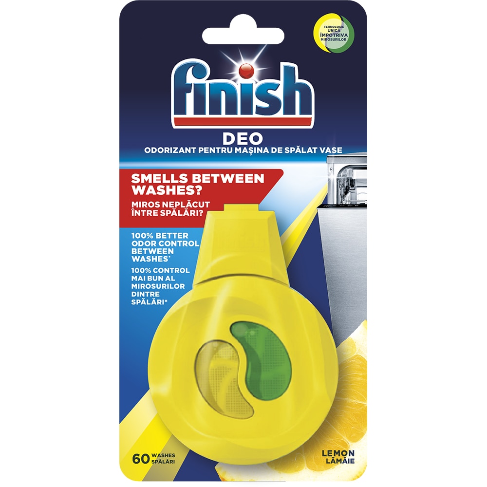 Odorizant pentru masina de spalat vase FINISH Deo Lemon & Lime, 60 spalari