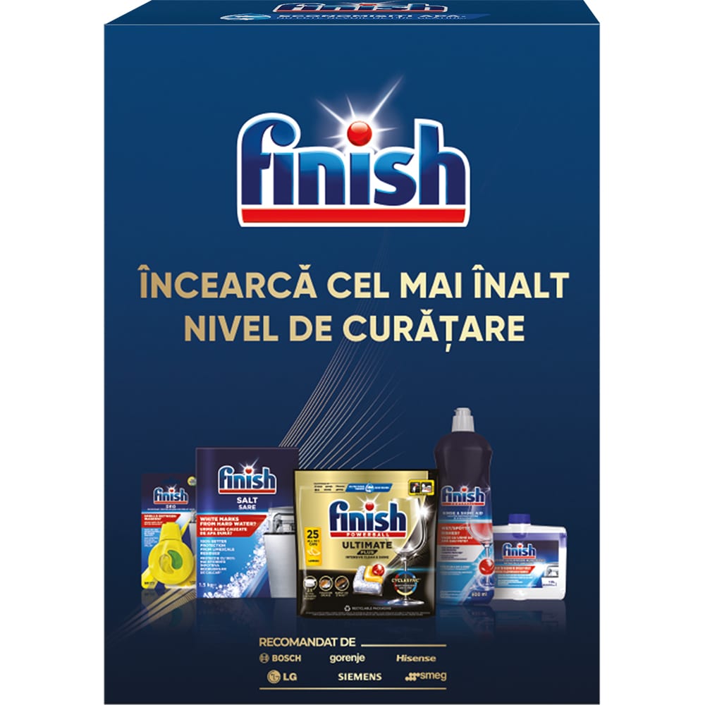 Pachet pentru masina de spalat vase FINISH Starter Pack, 5 produse