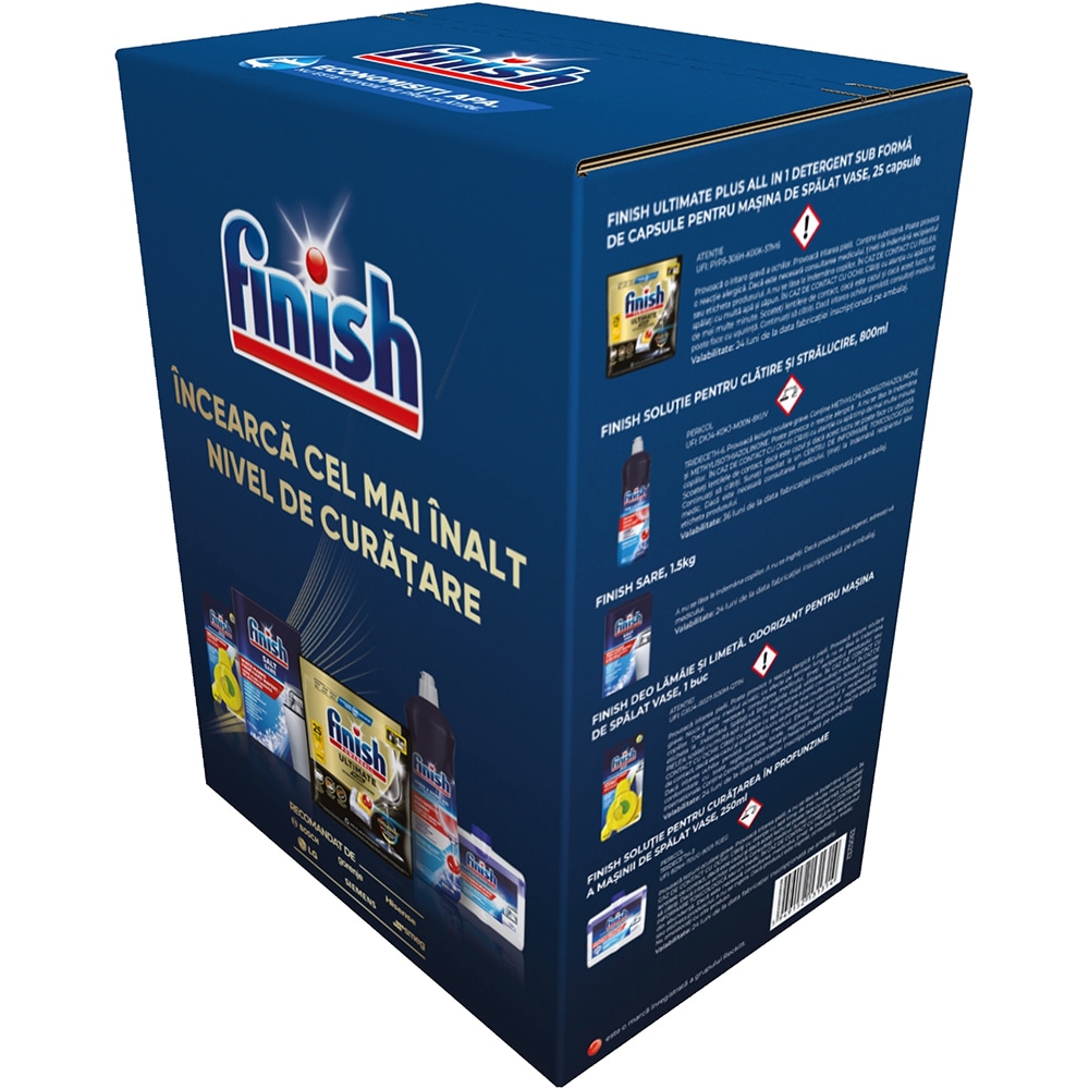 Pachet pentru masina de spalat vase FINISH Starter Pack, 5 produse