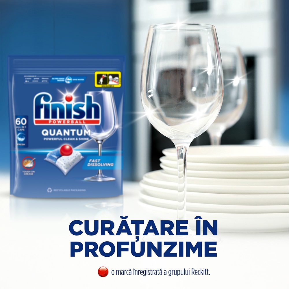 Pachet Detergent pentru masina de spalat vase Finish Quantum, 2x60 buc