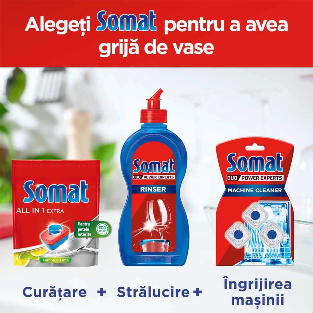 Detergent pentru masina de spalat vase SOMAT All in One Extra, 24 tablete