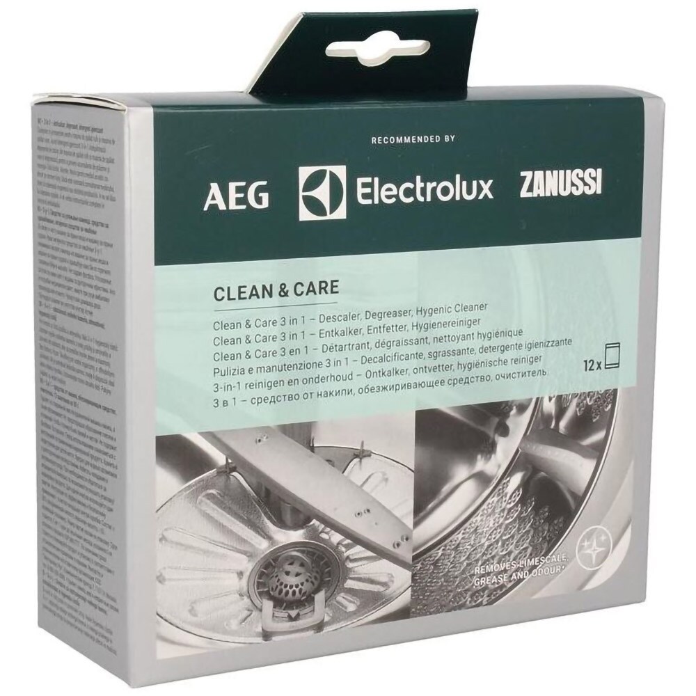 Anticalcar 3 in 1 pentru masina de spalat rufe/vase ELECTROLUX Clean & Care, 12 plicuri