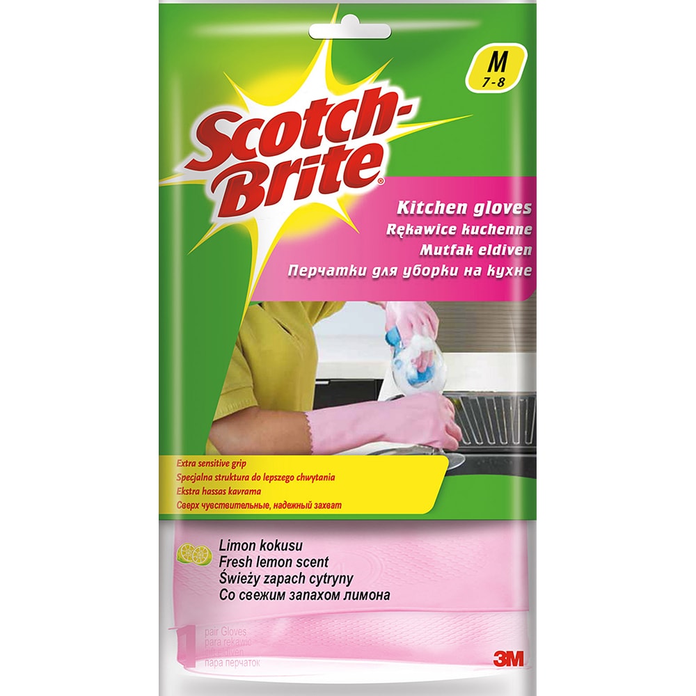 Manusi menaj SCOTCH-BRITE MMMN1400, latex, marimea M