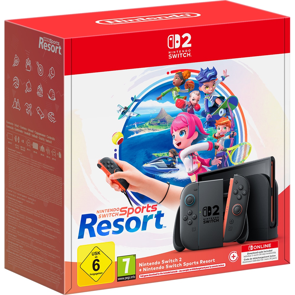Consola NINTENDO Switch 2, Joy-Con Light Red/Light Blue + Sports Resort + 3 luni abonament NSO