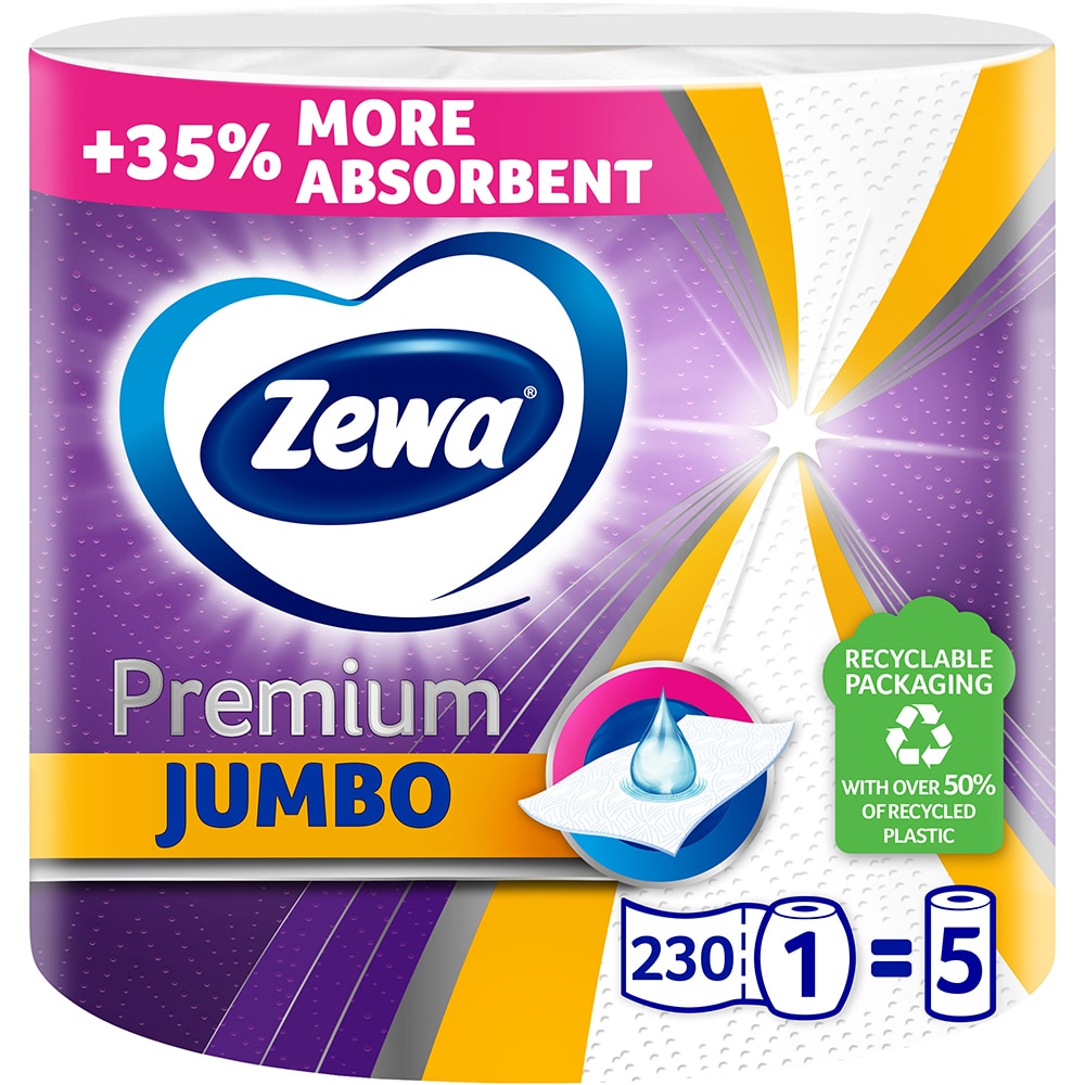 Prosoape de hartie Zewa Jumbo, 3 straturi, 1 rola, 230 foi