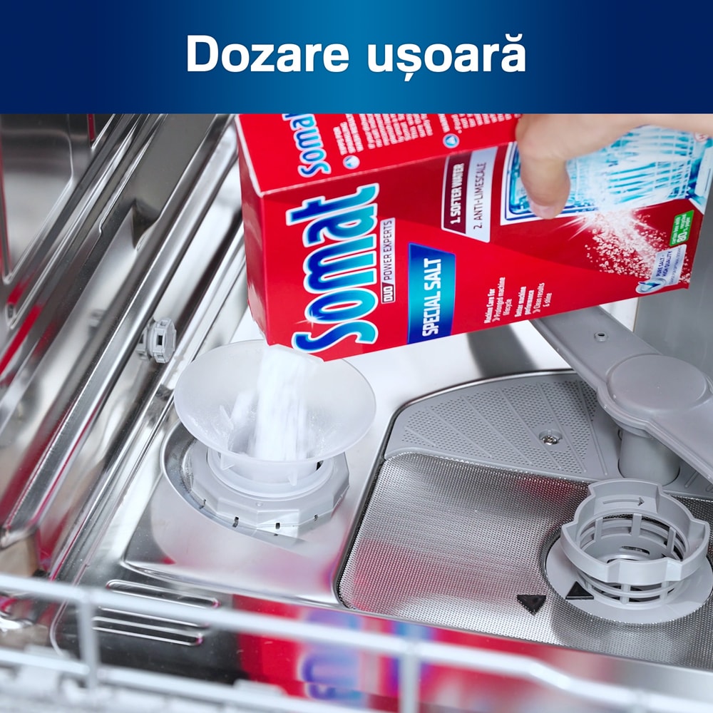 Sare dedurizanta pentru masina de spalat vase SOMAT, 2 x 1.5kg