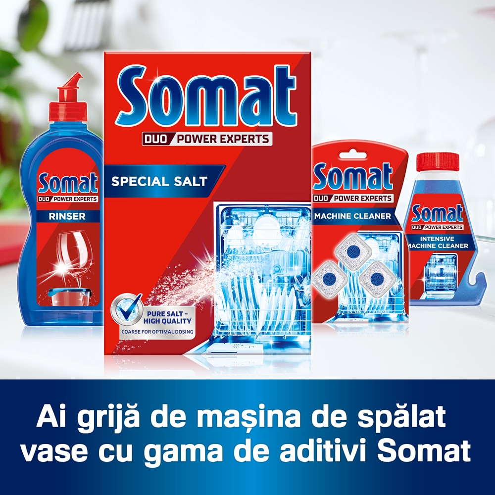 Sare dedurizanta pentru masina de spalat vase SOMAT, 2 x 1.5kg