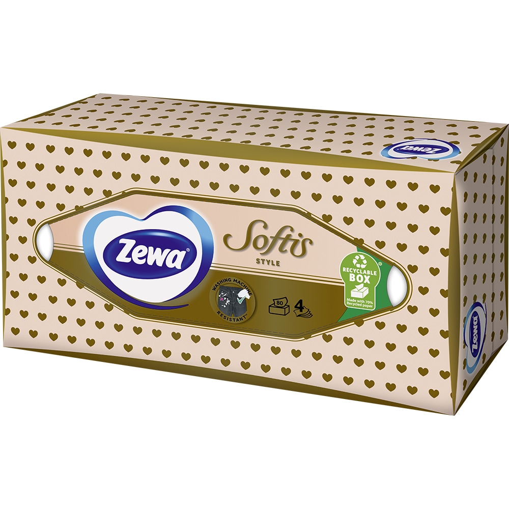 Servetele faciale ZEWA Softis Style, 4 straturi, 80 bucati