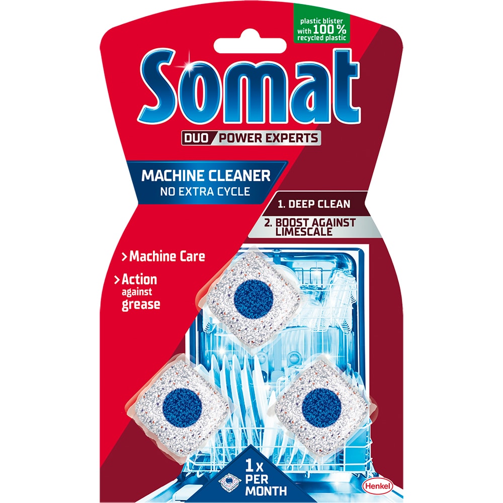 Capsule pentru curatarea masinii de spalat vase SOMAT, 3 tablete