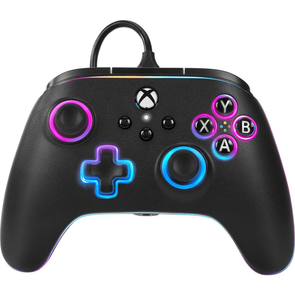 Controller PowerA Advantage Lumectra + Banda LED pentru Xbox Series X/S XBGP0076-01, negru