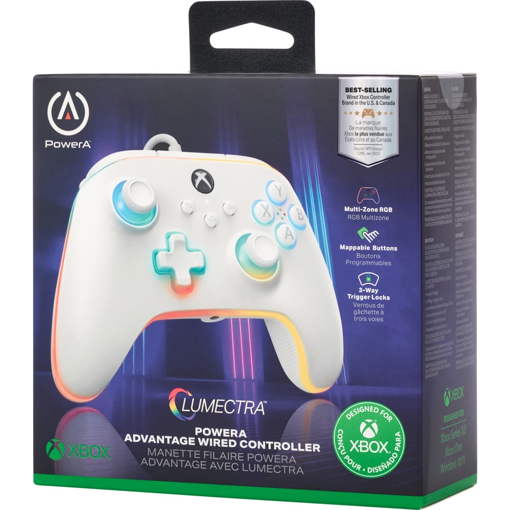 Controller POWERA Advantage pentru Xbox Series X/S Lumectra XBGP0178-01, alb
