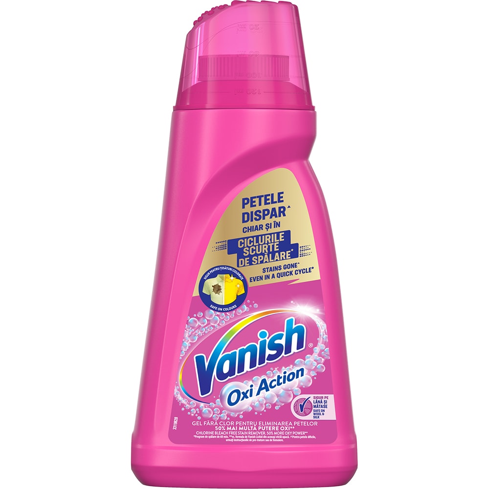 Solutie pentru indepartarea petelor pentru haine colorate VANISH Oxi Action, 1L