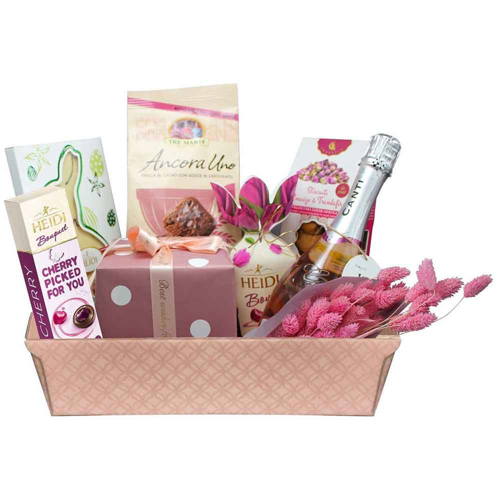Cos cadou LUXURY BASKETS Pink Easter E10PE