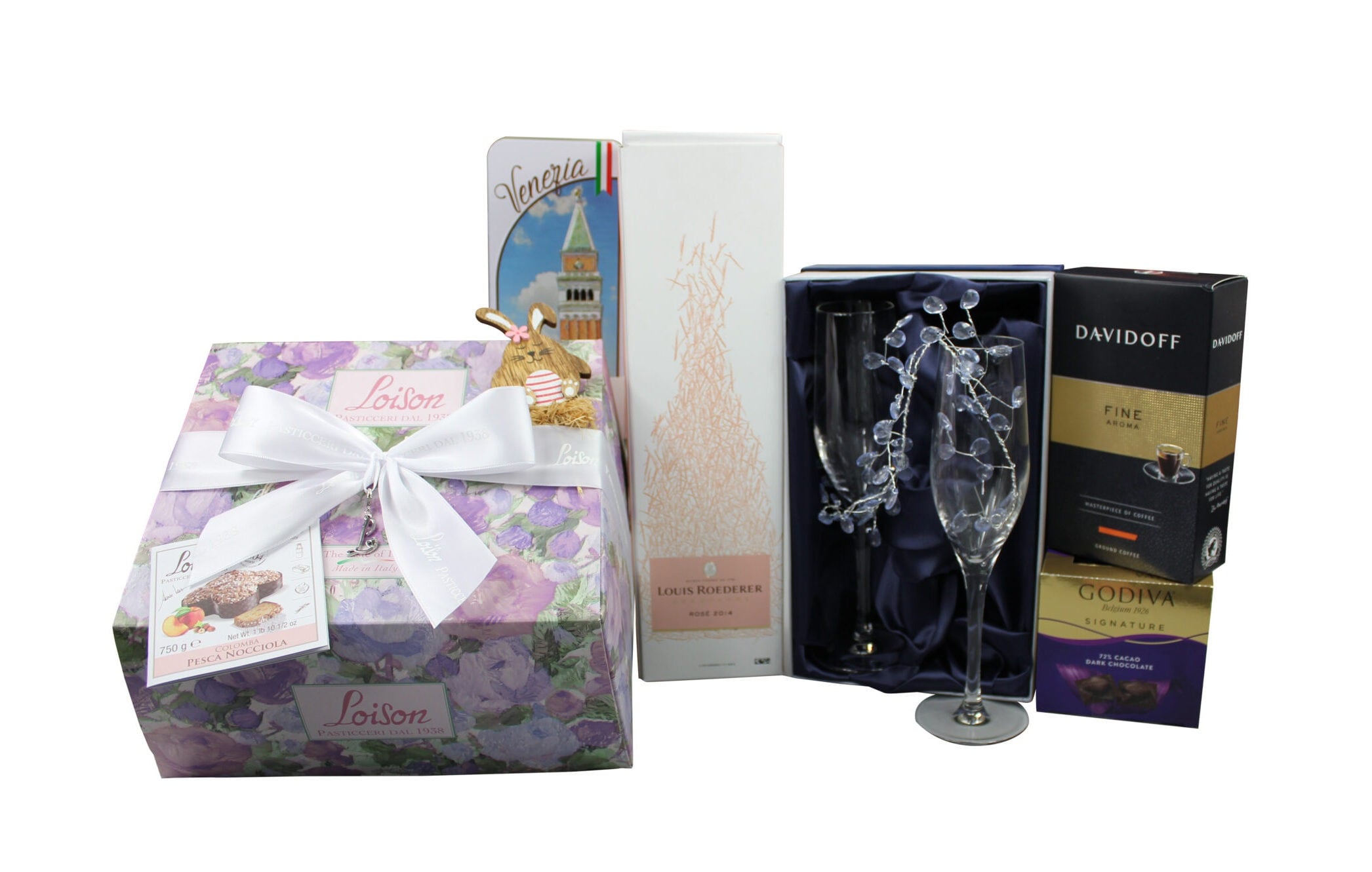 Cos cadou LUXURY BASKETS Champagne Rose 8CR