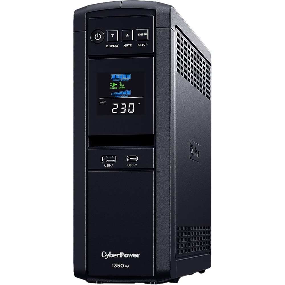 Unitate UPS Gaming, Green Power, Sinus Pur CYBERPOWER CP1350EPFCLCD, 1350VA, AVR, Schuko