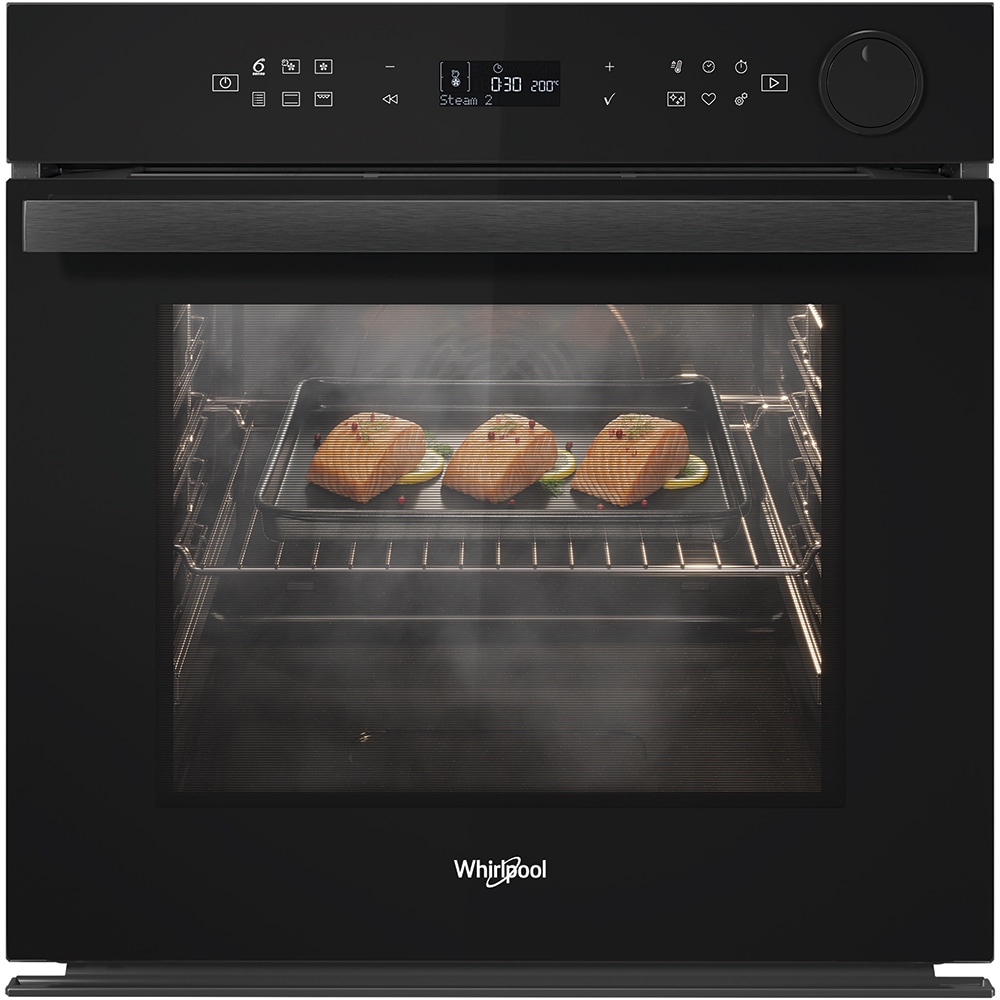 Cuptor incorporabil WHIRLPOOL AKZ9S 8220 FB, Electric, Autocuratare hidrolitica, 73 l, Clasa A+, 6th Sense, negru