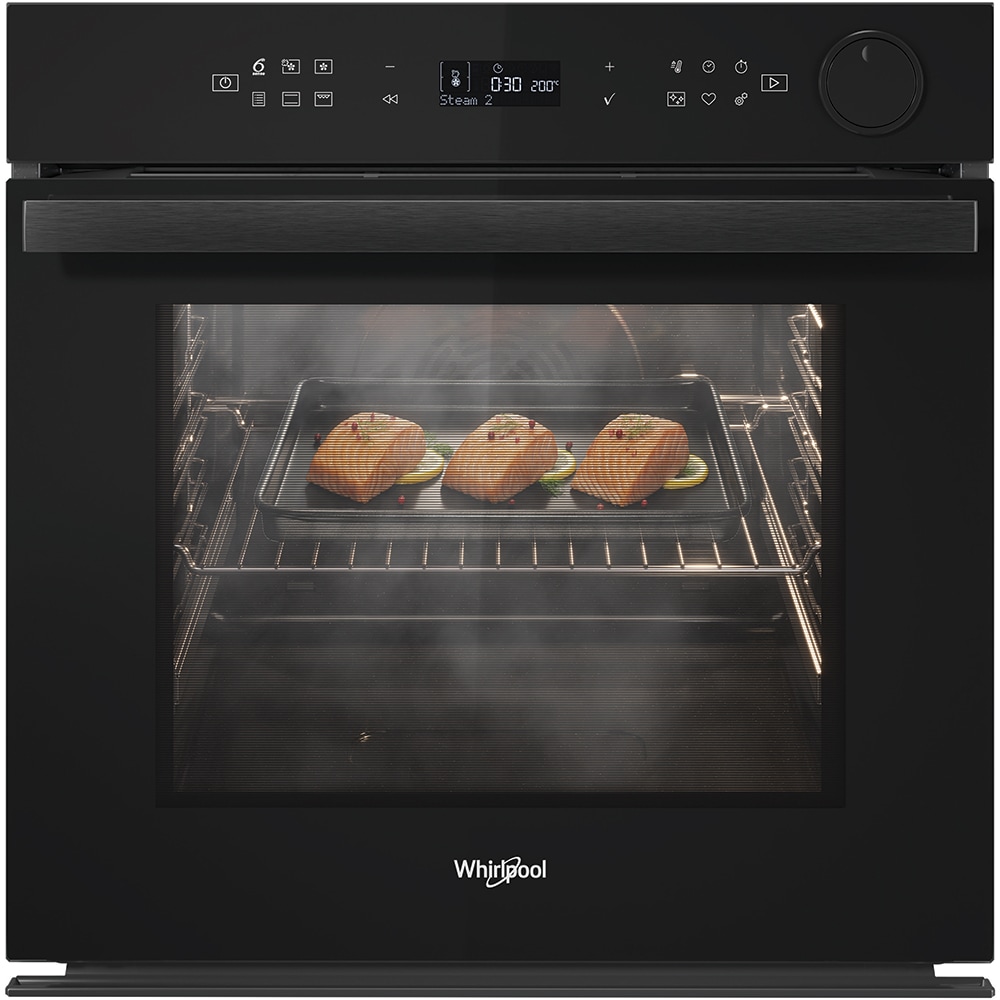 Cuptor incorporabil WHIRLPOOL AKZ9S 8270 FB, Electric, Autocuratare pirolitica + hidrolitica, 73 l, Clasa A+, 6th Sense, negru