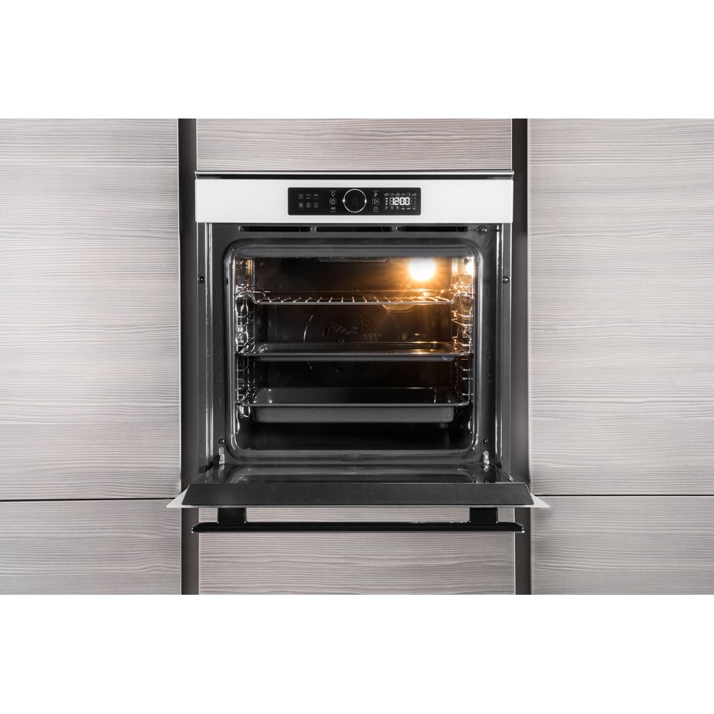 Cuptor incorporabil WHIRLPOOL AKZM 8480 WH, Electric, Autocuratare pirolitica, 73l, Clasa A+, 6th Sense, alb