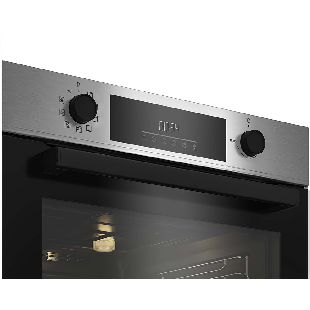 Cuptor incorporabil BEKO BBIM11300XFP, Electric, Autocuratare pirolitica, 72 l, Clasa A+, negru-inox