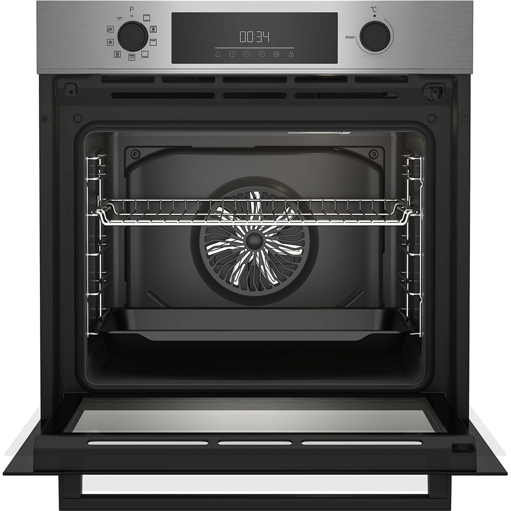 Cuptor incorporabil BEKO BBIM11300XFP, Electric, Autocuratare pirolitica, 72 l, Clasa A+, negru-inox