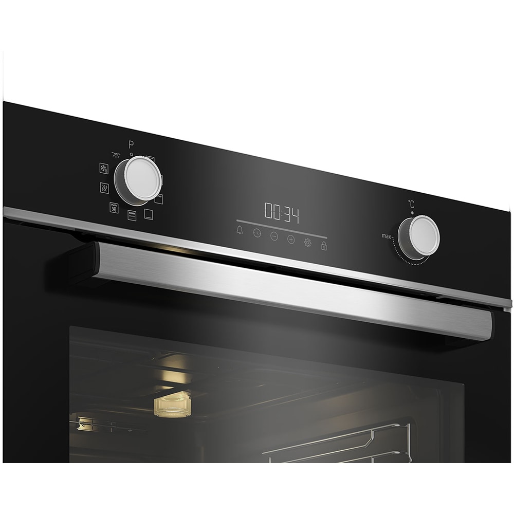 Cuptor incorporabil BEKO BBIM13300XPSE, Electric, Autocuratare pirolitica, 72 l, Clasa A+, AeroPerfect, negru