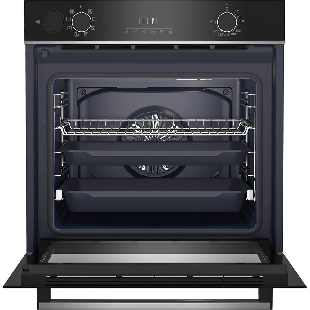 Cuptor incorporabil BEKO BBIS13300XMSE, Electric, Gatire cu abur, Autocuratare catalitica, 72 l, Clasa A+, AeroPerfect, negru