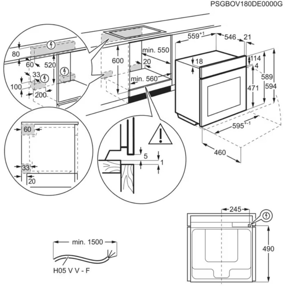 Cuptor incorporabil AEG BCE455350M, Electric, Autocuratare catalitica, 71 l, Clasa A+, inox