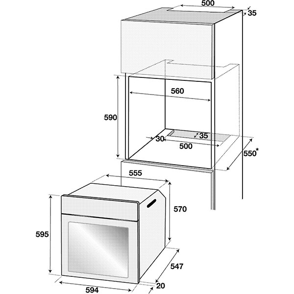 Cuptor incorporabil BEKO BIM22300XC, Electric, Autocuratare catalitica, 71 l, 8 functii, Clasa A, inox
