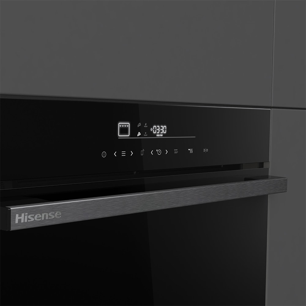 Cuptor incorporabil HISENSE HO66F PIZZACHEF, Electric, Autocuratare pirolitica, 77 l, Clasa A+, Wi-Fi, negru