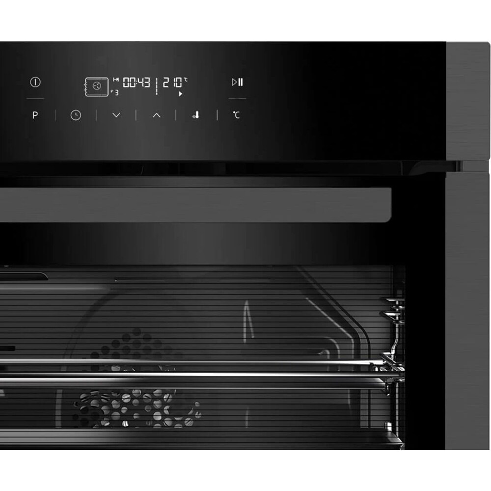 Cuptor incorporabil BEKO BIR19400DXPS, Electric, Autocuratare Pirolitica, 72 l, 12 functii, Clasa A, negru