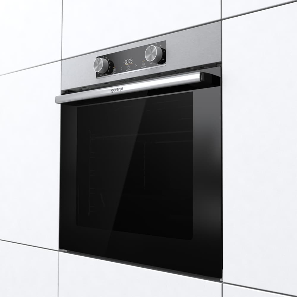 Cuptor incorporabil GORENJE BOP6737E02XK, Electric, Autocuratare pirolitica, 77 l, Clasa A, inox