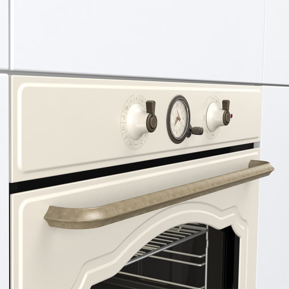 Cuptor incorporabil GORENJE BOS67371CLI, Electric, Autocuratare AquaClean, 77 l, Clasa A, bej