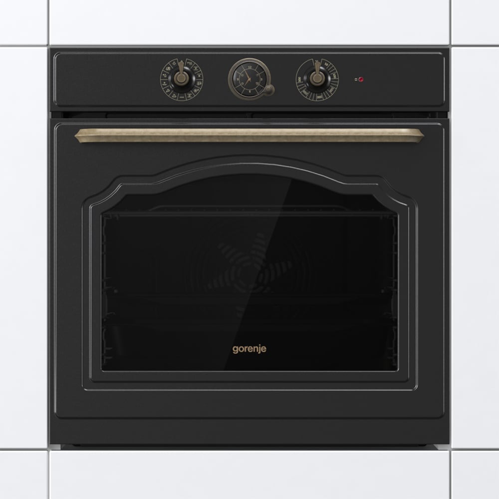 Cuptor incorporabil GORENJE BOS67372CLB, Electric, Autocuratare AquaClean, 77 l, Clasa A, negru