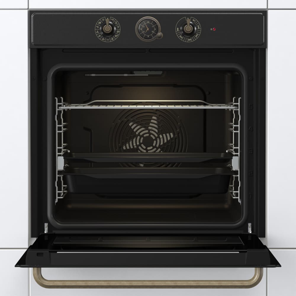 Cuptor incorporabil GORENJE BOS67372CLB, Electric, Autocuratare AquaClean, 77 l, Clasa A, negru