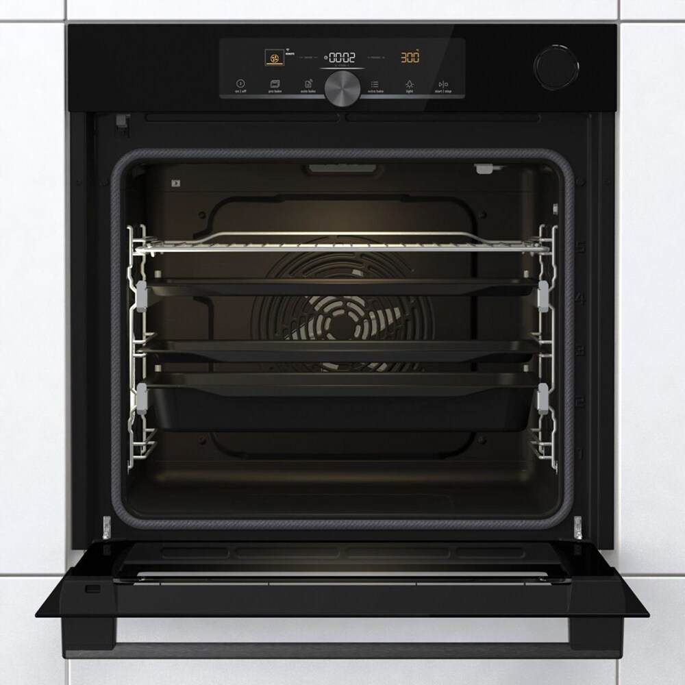 Cuptor incorporabil GORENJE BPSA6747A08BGWI, Electric, Autocuratare Pirolitica, 77 l, Clasa A+, negru