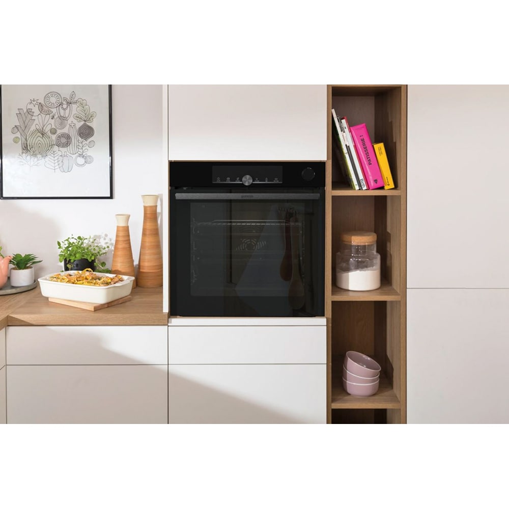 Cuptor incorporabil GORENJE BPSA6747A08BGWI, Electric, Autocuratare Pirolitica, 77 l, Clasa A+, negru