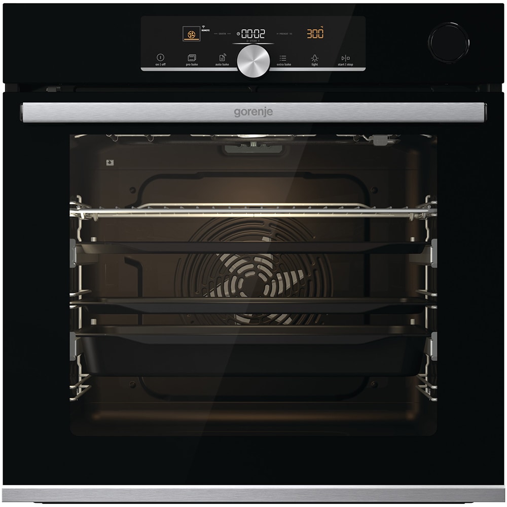 Cuptor incorporabil GORENJE BPSAX6747A08BGWI, Electric, Autocuratare Pirolitica, 77 l, Clasa A+, negru