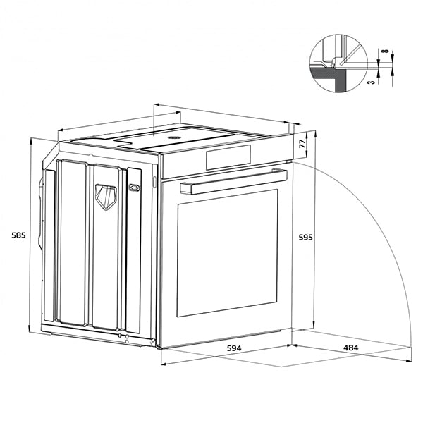 Cuptor incorporabil BEKO BVRS35500XMS, Electric, Autocuratare cu abur, 80 l, Clasa A, negru