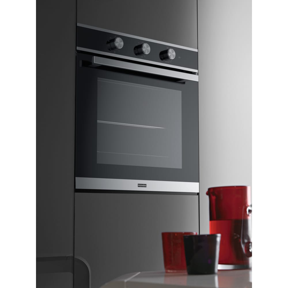 Cuptor incorporabil FRANKE Smart FSM 82 H XS, Electric, Autocuratare cu abur, 71 l, Clasa A, inox-negru