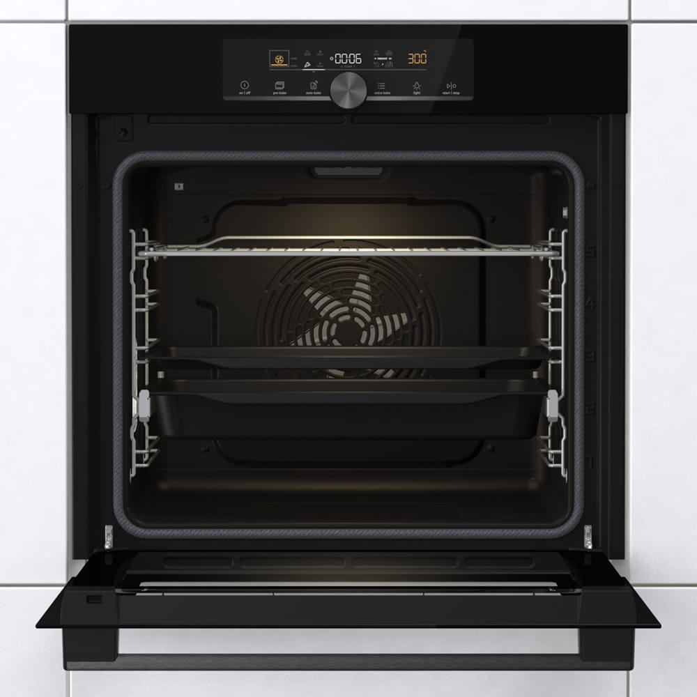 Cuptor incorporabil GORENJE GBF22ILPP, Electric, Autocuratare Pirolitica, 77 l, Clasa A+, negru