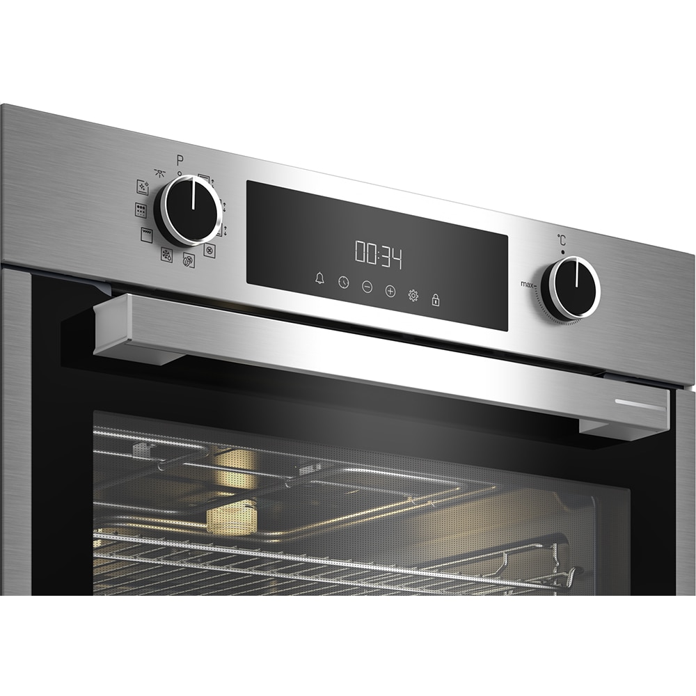 Cuptor incorporabil GRUNDIG GEBM11300XMPF, Electric, Autocuratare pirolitica, 72 l, Clasa A+, inox antiamprenta