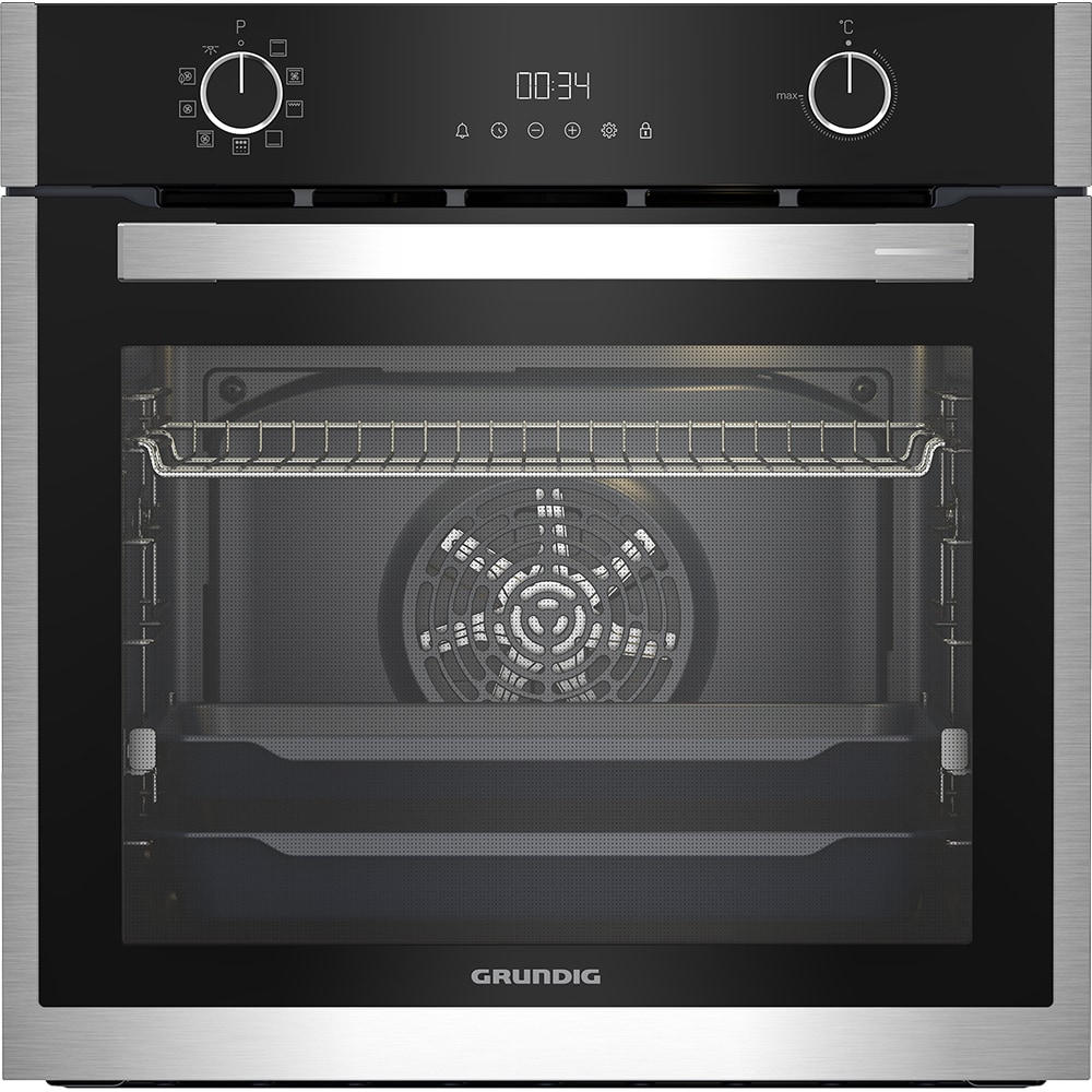 Cuptor incorporabil GRUNDIG GEBM19300BMP, Electric, Autocuratare pirolitica, 72 l, Clasa A+, inox antiamprenta