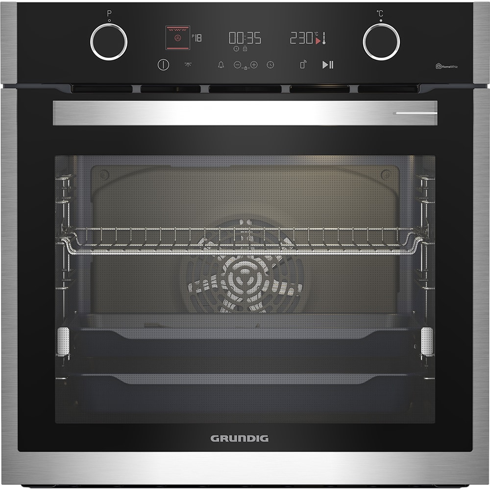 Cuptor incorporabil GRUNDIG GEBM19400BCH, Electric, Autocuratare catalitica, 72 l, Clasa A+, HotAero Pro, negru-inox