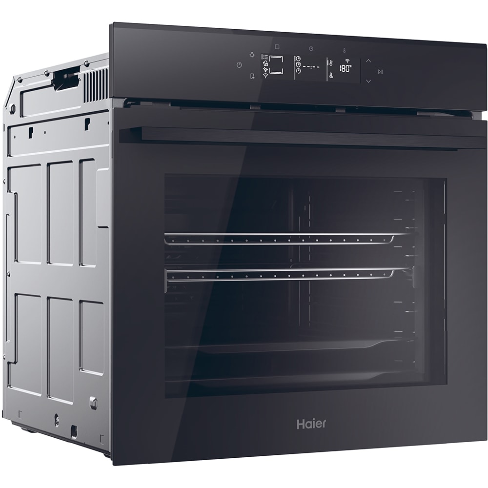 Cuptor incorporabil HAIER H6 ID46G3YTB, Electric, Autocuratare pirolitica si hidrolitica, 78 l, Clasa A++, Wi-Fi, negru