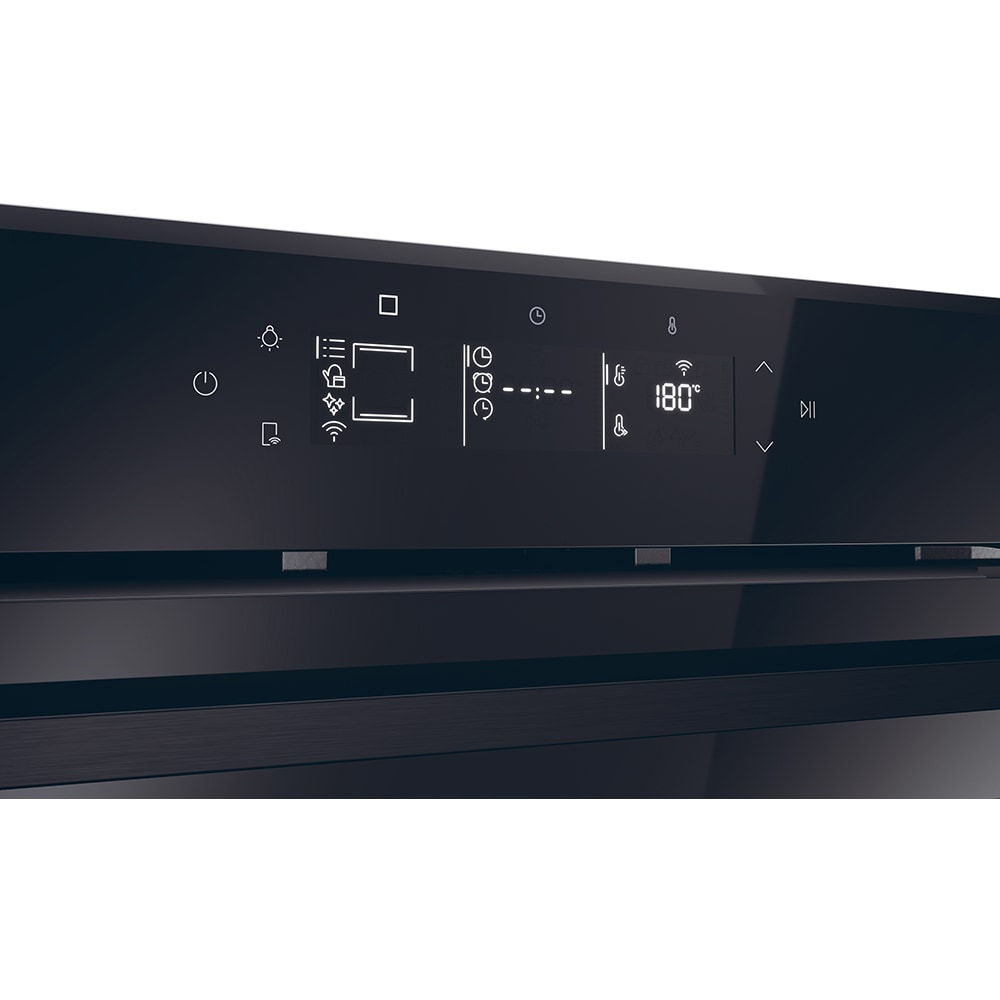 Cuptor incorporabil HAIER H6 ID46G3YTB, Electric, Autocuratare pirolitica si hidrolitica, 78 l, Clasa A++, Wi-Fi, negru