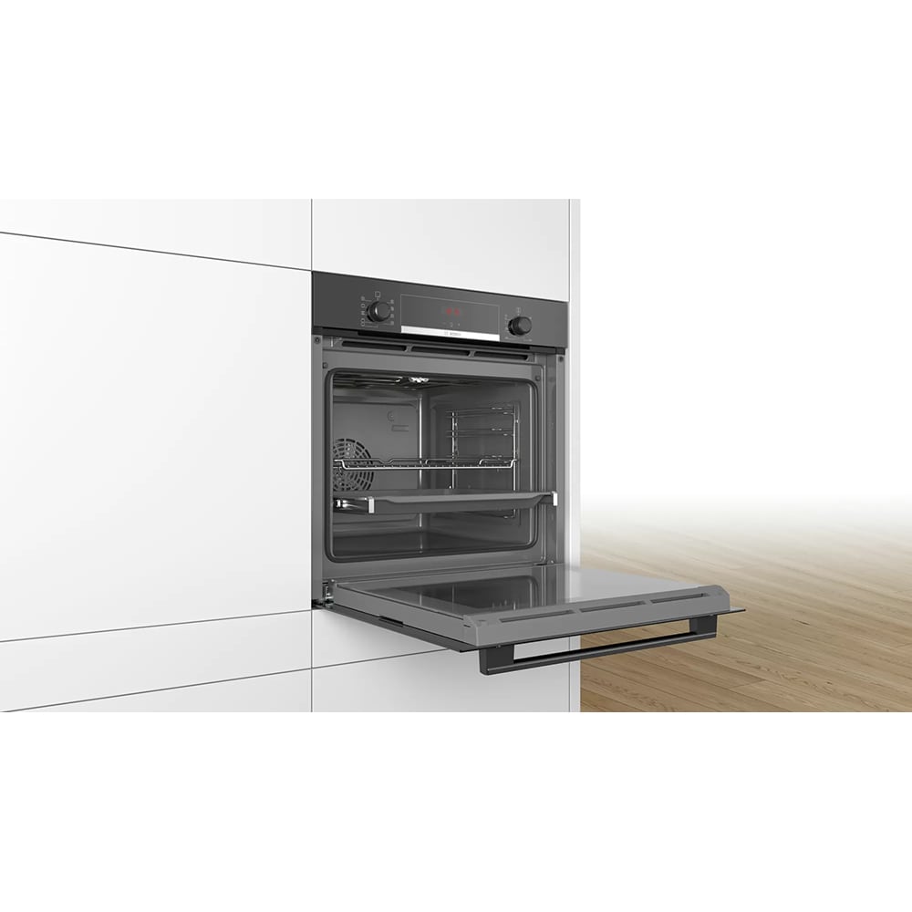 Cuptor incorporabil multifunctional BOSCH HBA534EB0, Electric, Autocuratare catalitica, 71 l, Clasa A, negru