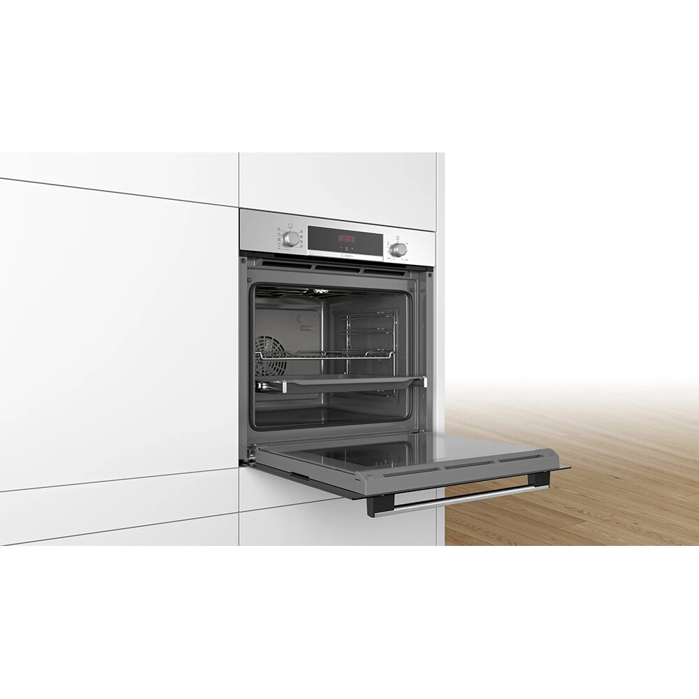 Cuptor incorporabil multifunctional BOSCH HBA534ES0, Electric, Autocuratare EcoClean, 71 l, Clasa A, inox