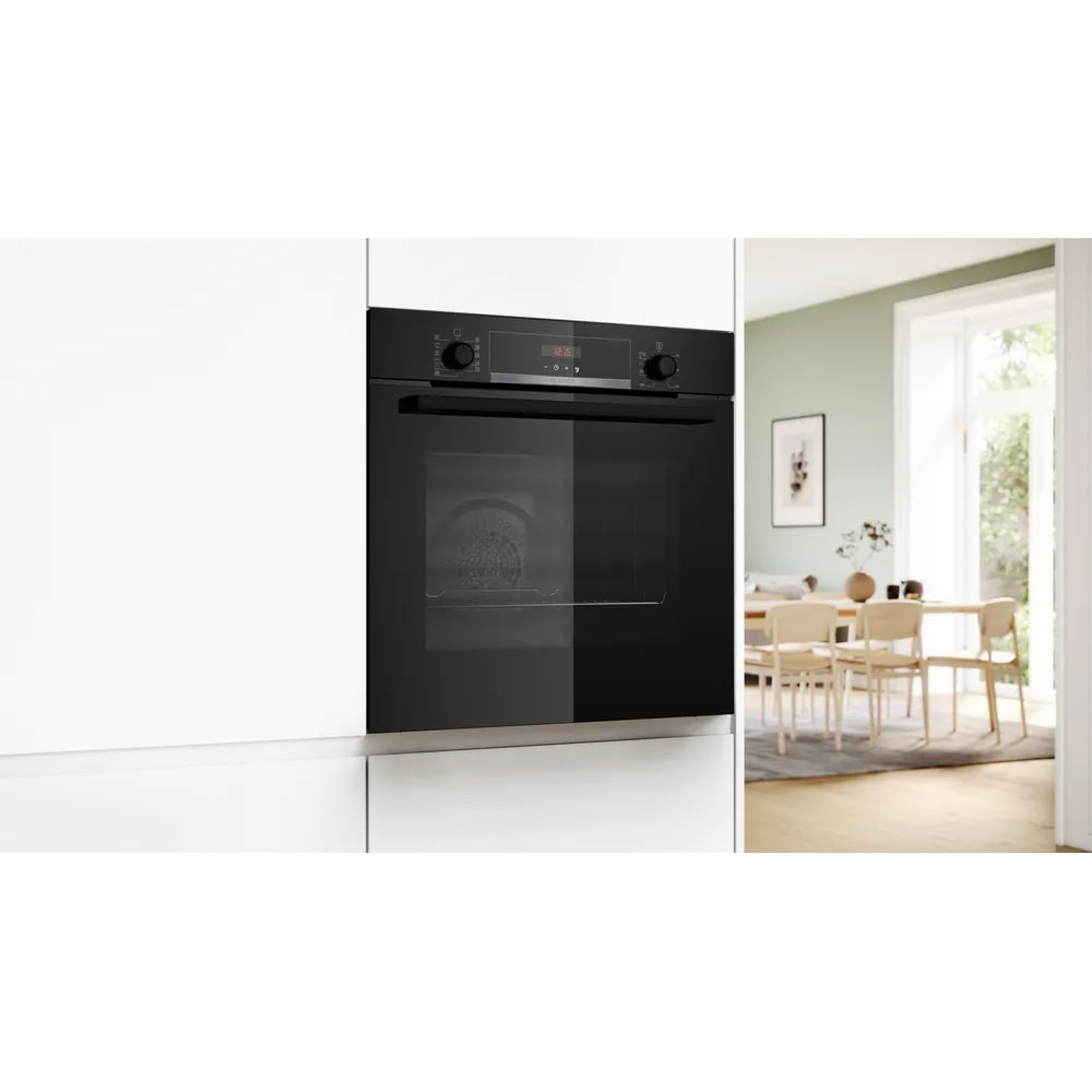 Cuptor incorporabil BOSCH HBA574BB3, Electric, Autocuratare pirolitica, 71 l, Clasa A+, negru